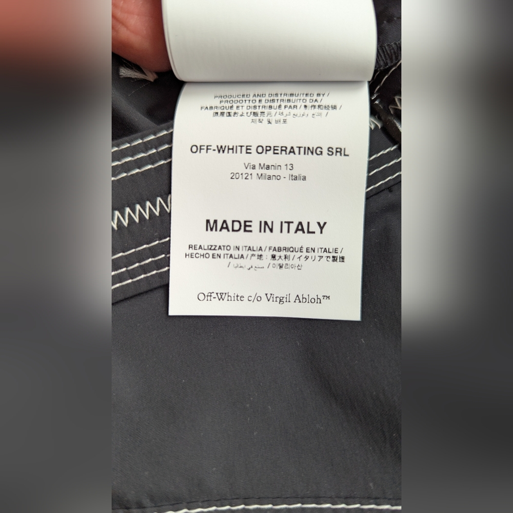 Off-White Black Women's Skirt With Contrast Stitching. - Picture 10 of 14